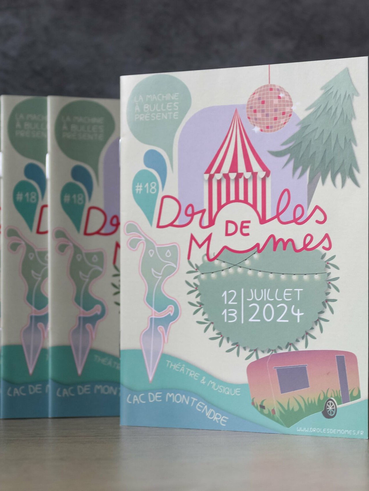 Flyer de la 18ème édition du festival Drôles de Mômes